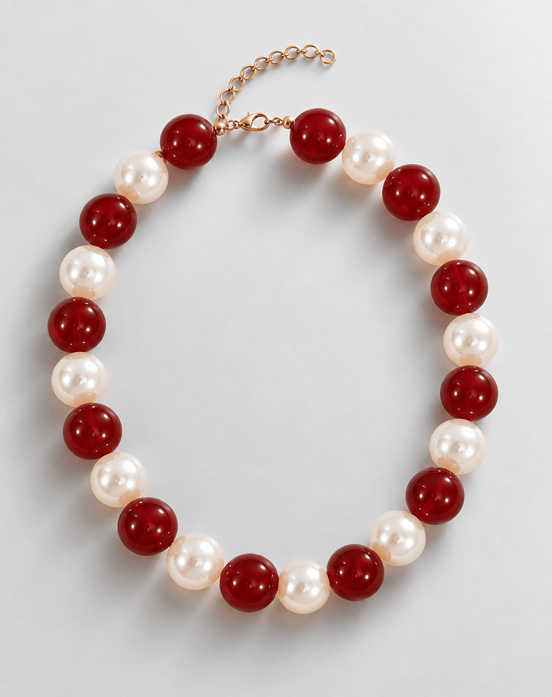 26SS0719 Modern Heiress Necklace - Crimson Red