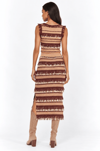 40421 The Perfect Fringe Top - Brown