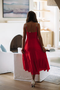 BID4699GD Grandstand Grace Midi Dress - Red