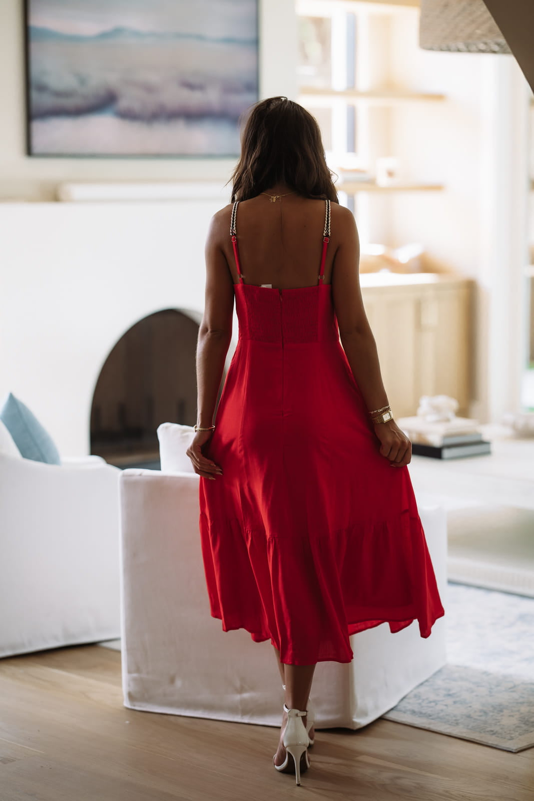 BID4699GD Grandstand Grace Midi Dress - Red
