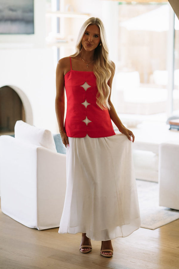 BID4701 Hidden Gem Maxi Dress - Red