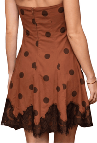 BID5366 Victory Formation Mini Dress - Brown