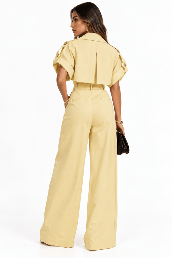 CJ59428N Right On Trendy Jumpsuit - Natural