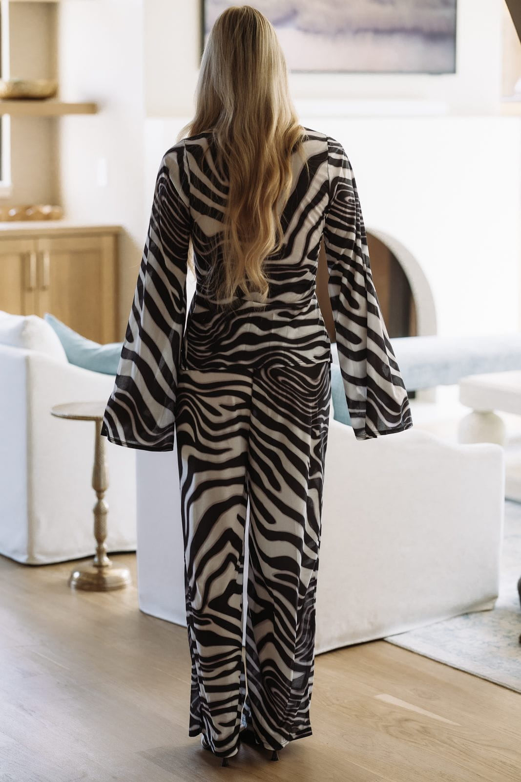 EDRF/8680 Wild About the Weekend Pant and Top Set - Black and Off White