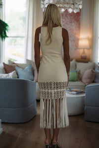 Haze & Olive MD6685 Sunday in Sorrento Midi Dress - Cream