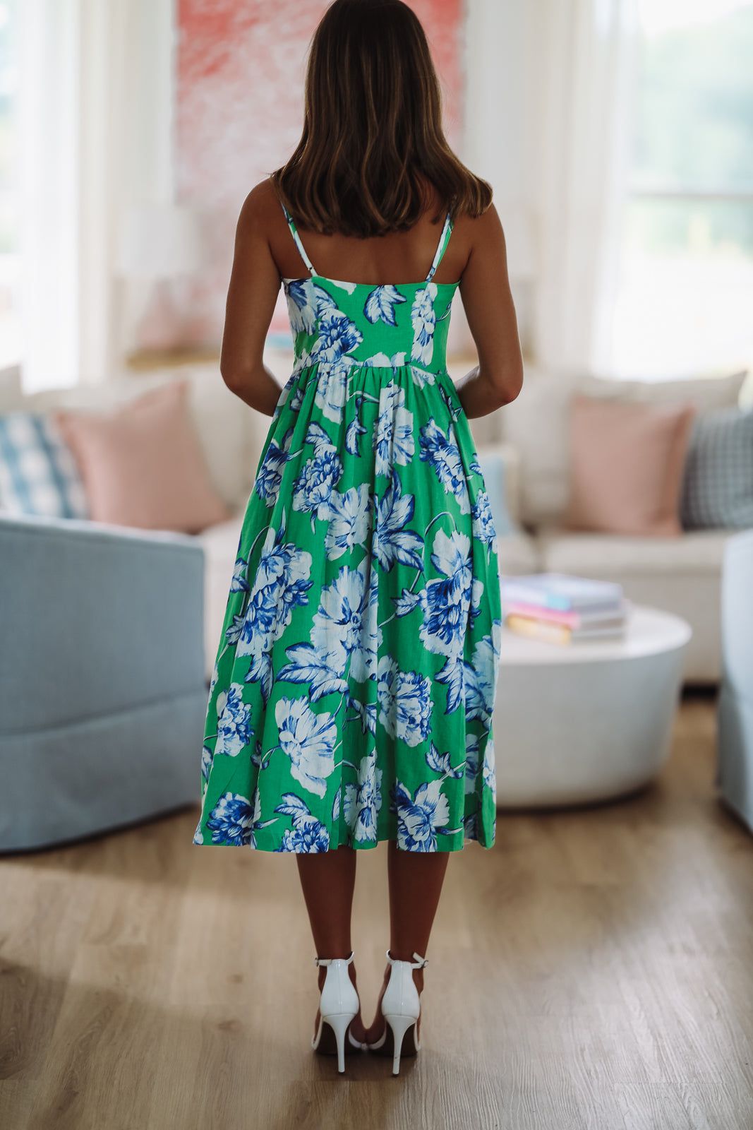 Gonna Find Ya Midi Dress - Green, White and Blue-HAZEL & OLIVE 2501/146LDJ-Small-