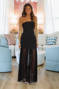 Hazel & Olive 2505/10LDY Sleek Intentions Maxi Dress - Black