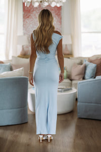Hazel & Olive 2600/854LDX Azure Drift Maxi Dress - Light Blue