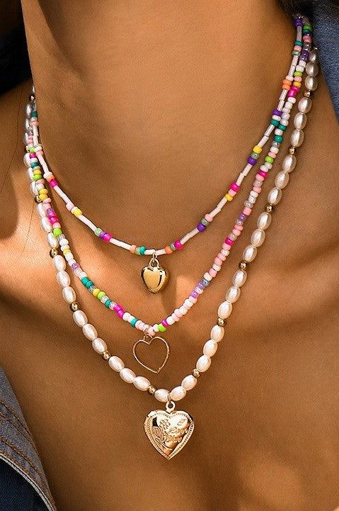 Layered Love Necklace - Gold-Hazel & Olive 40NK9472-