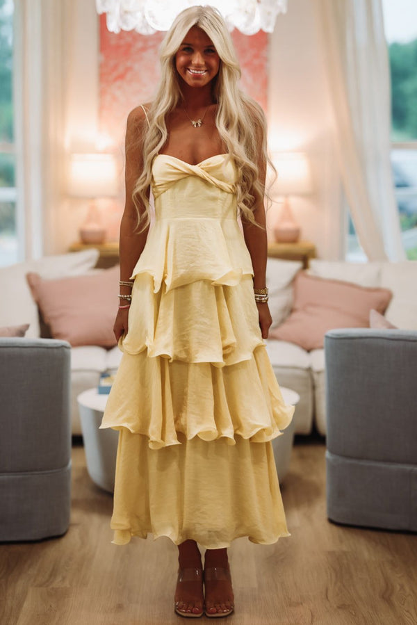 One More Dance Maxi Dress - Yellow-HAZEL & OLIVE 64275B03-XSmall-
