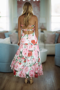 Hazel & Olive 64338B04 99 Roses Maxi Dress - Red, Pink, White and Green