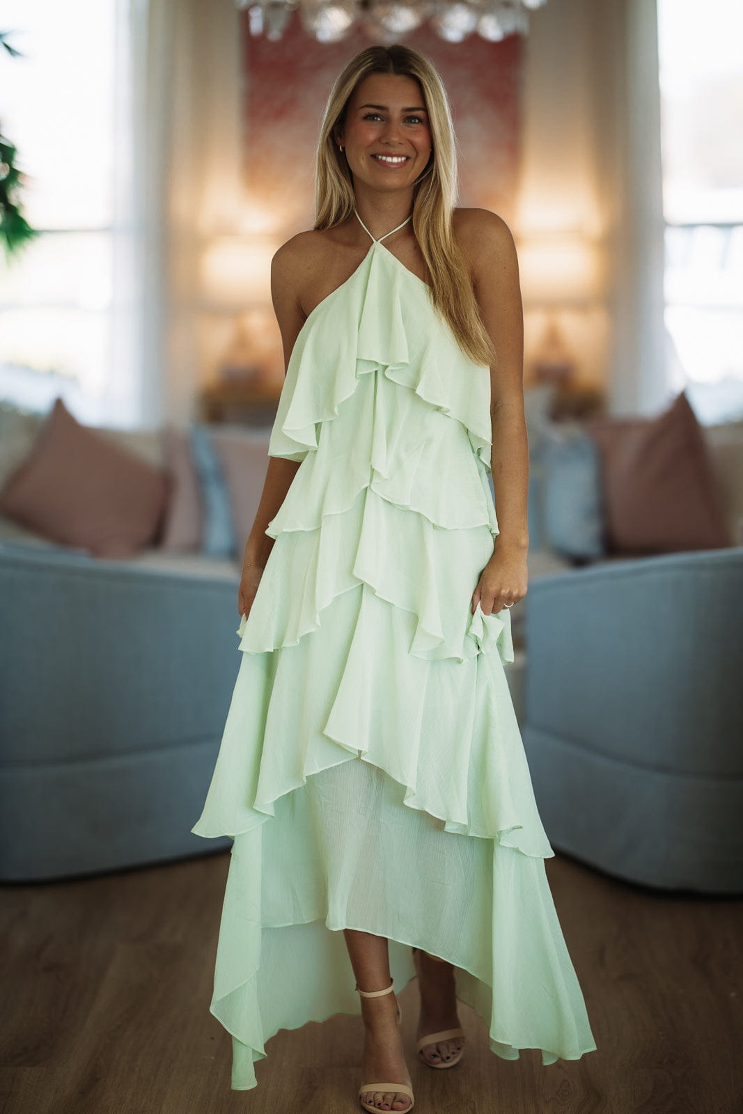 Hazel & Olive 64817D Quiet Storm Maxi Dress - Sage