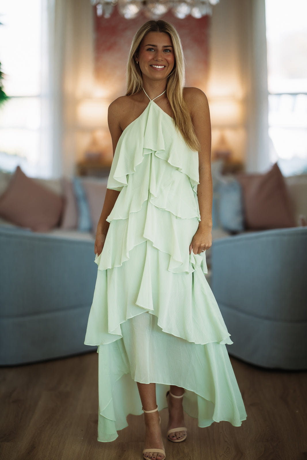Hazel & Olive 64817D Quiet Storm Maxi Dress - Sage