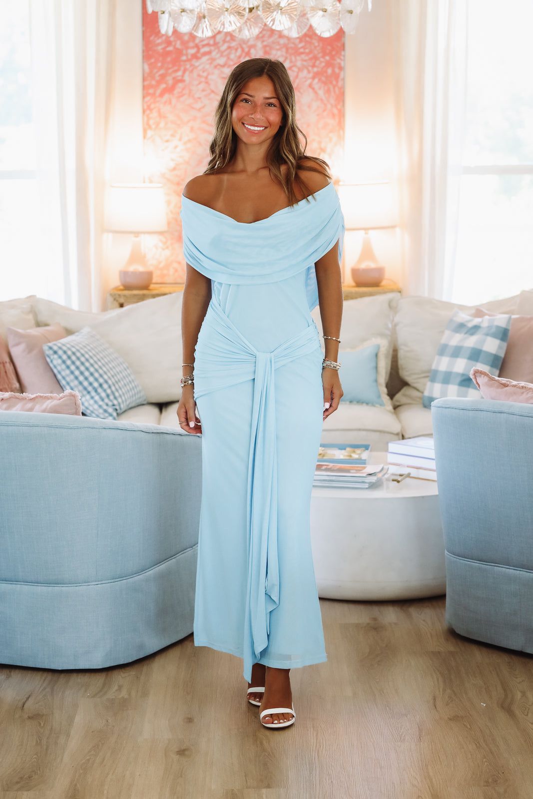 Lavish Maxi Dress - Light Blue-Hazel & Olive 64849J-XSmall-