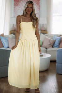 Hazel & Olive 64901J01 Avalon Breeze Maxi Dress - Yellow