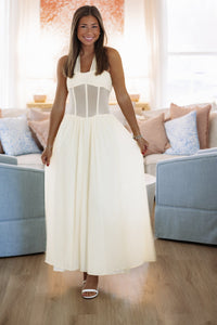 Hazel & Olive 64961G Dreamweaver Maxi Dress - Butter Yellow