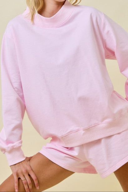 Hazel & Olive A4095 Everyday MVP Oversized Sweatshirt - Pink
