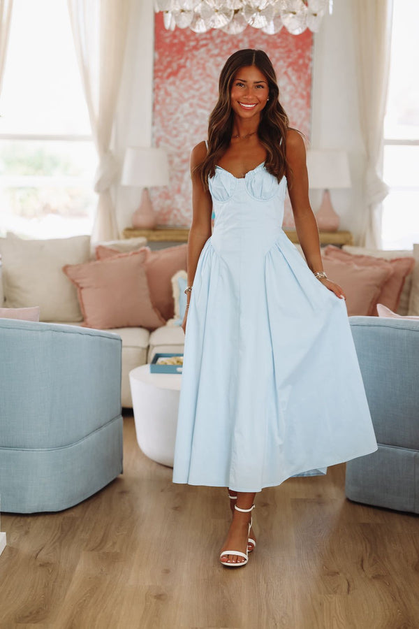 Alice Maxi Dress - Blue-HAZEL & OLIVE-XSmall-