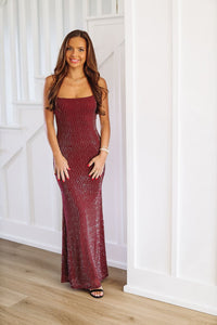 Always Worth It Maxi Dress - Burgundy-HAZEL & OLIVE-Small-