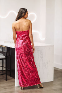 Amuse Me Maxi Dress- Pink-HAZEL & OLIVE-Small-