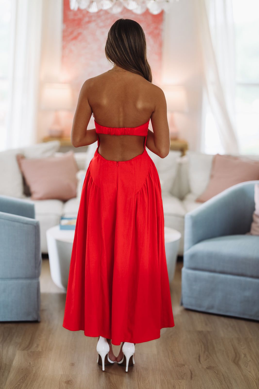 Anne Maxi Dress - Red-HAZEL & OLIVE ND/1826-XSmall-