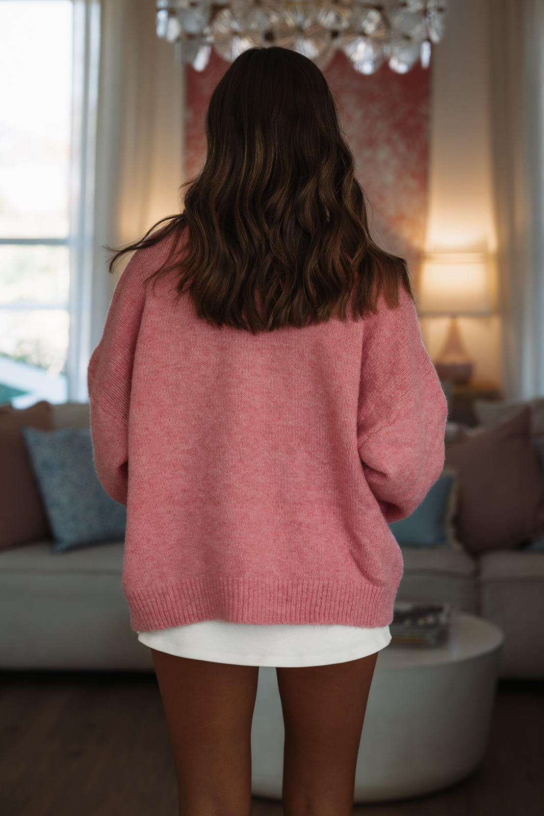 Hazel & Olive ARW0280/9 Blush Harbor Sweater Top - Pink