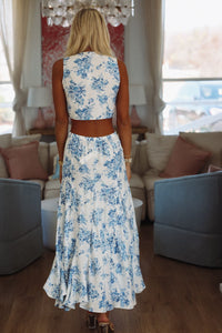 Azure Skies Maxi Skirt - White and Blue-HAZEL & OLIVE 2500/138LSH-Small-