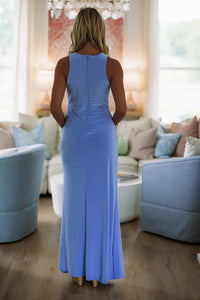 Hazel & Olive BD00223 In the Clouds Maxi Dress - Blue