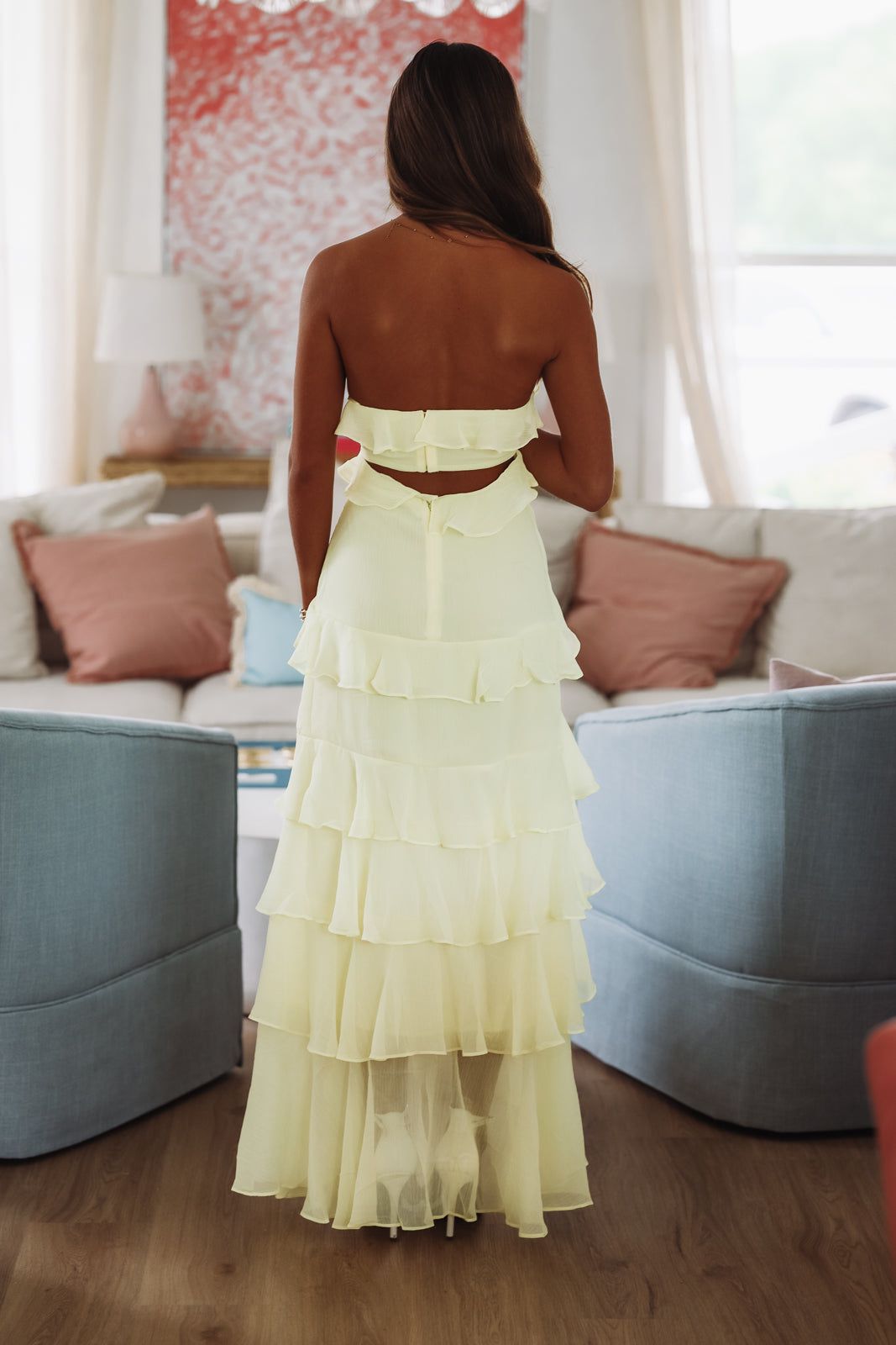 First Class Maxi Dress - Yellow-HAZEL & OLIVE BD12806K-Small-