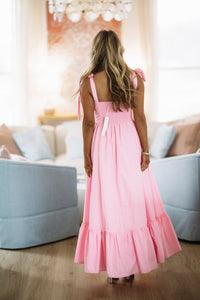 Hazel & Olive BID3889 Hopelessly Yours Maxi Dress - Pink