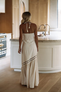 Hazel & Olive BID4518 Desert Moon Maxi Dress - Ecru