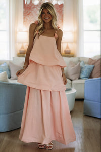 Hazel & Olive BID4700 Darling Dreamer Maxi Dress - Pink