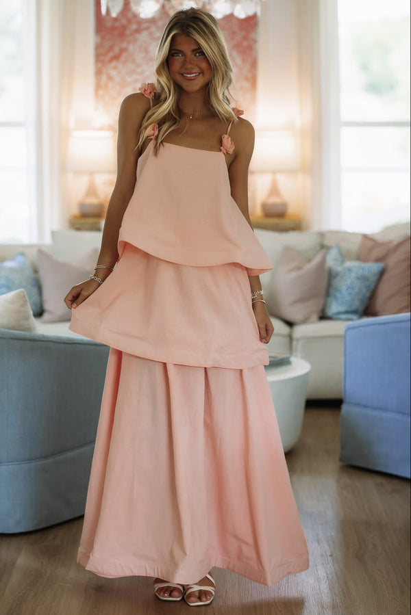 Hazel & Olive BID4700 Darling Dreamer Maxi Dress - Pink