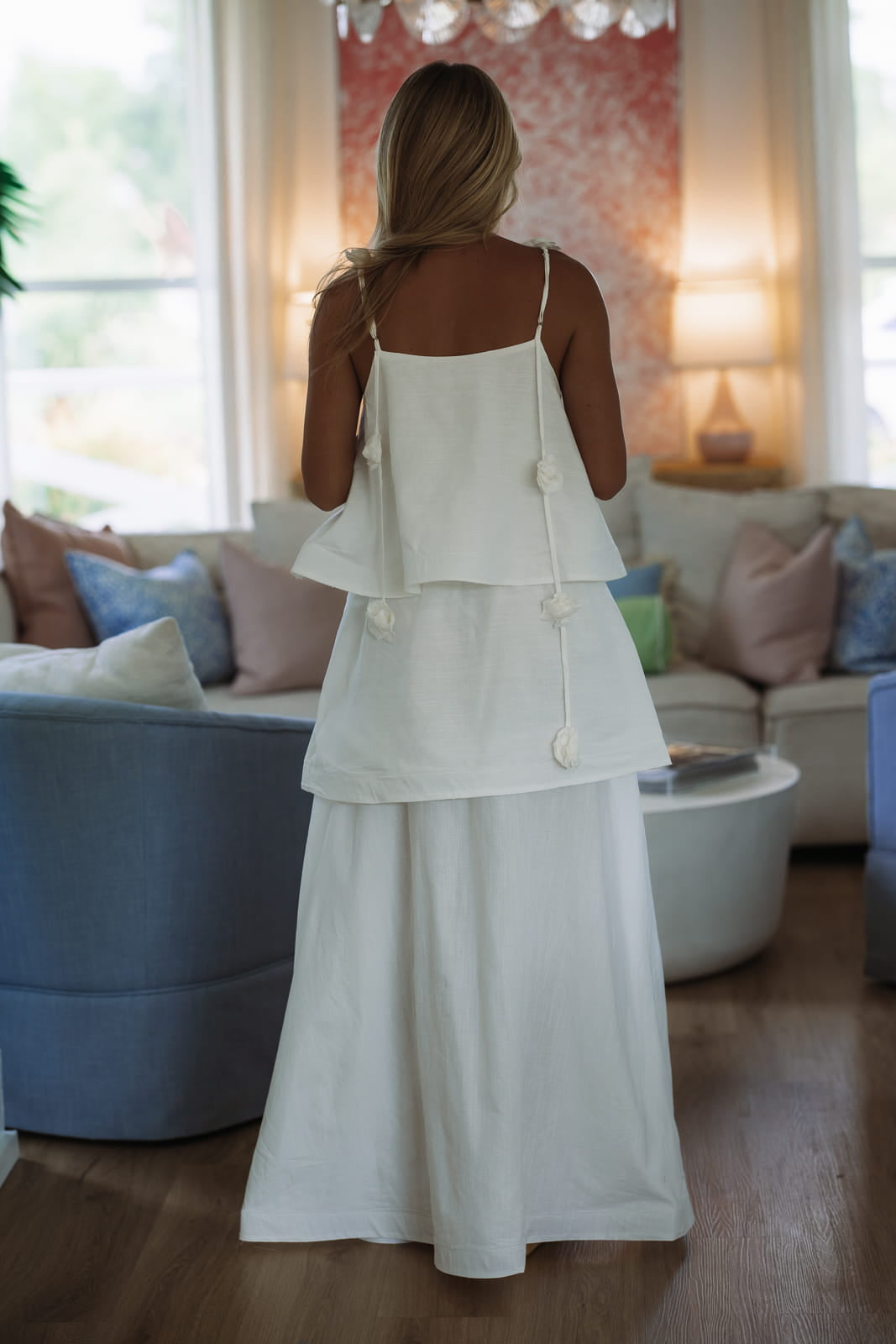 Hazel & Olive BID4700 Darling Dreamer Maxi Dress - White