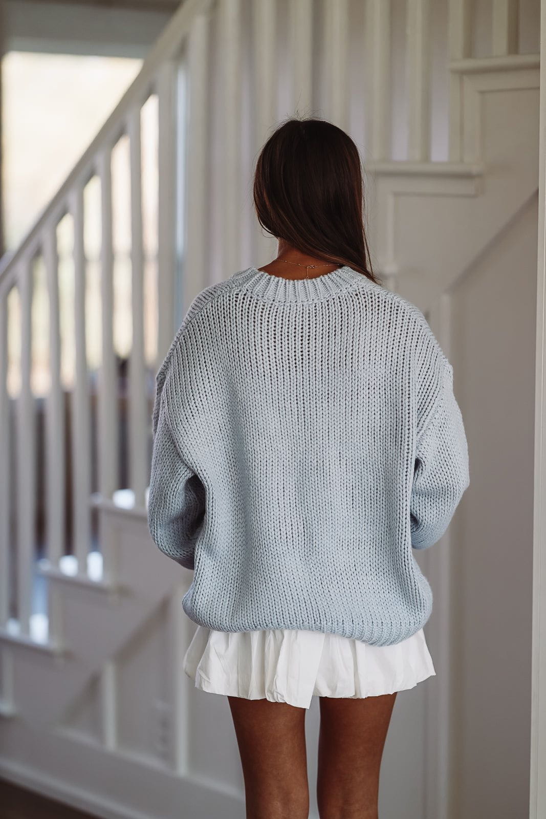 Boots and a Bow Sweater - Dusty Blue-HAZEL & OLIVE-Small-