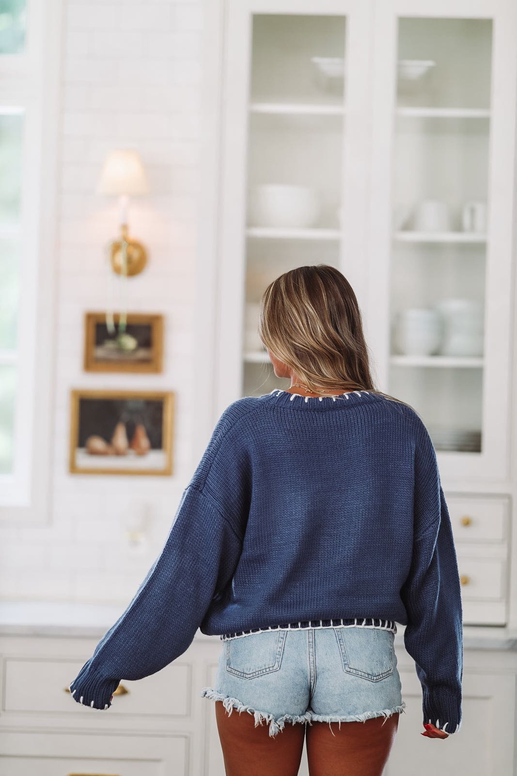 Bowtacular Sweater - Navy-HAZEL & OLIVE-XSmall-
