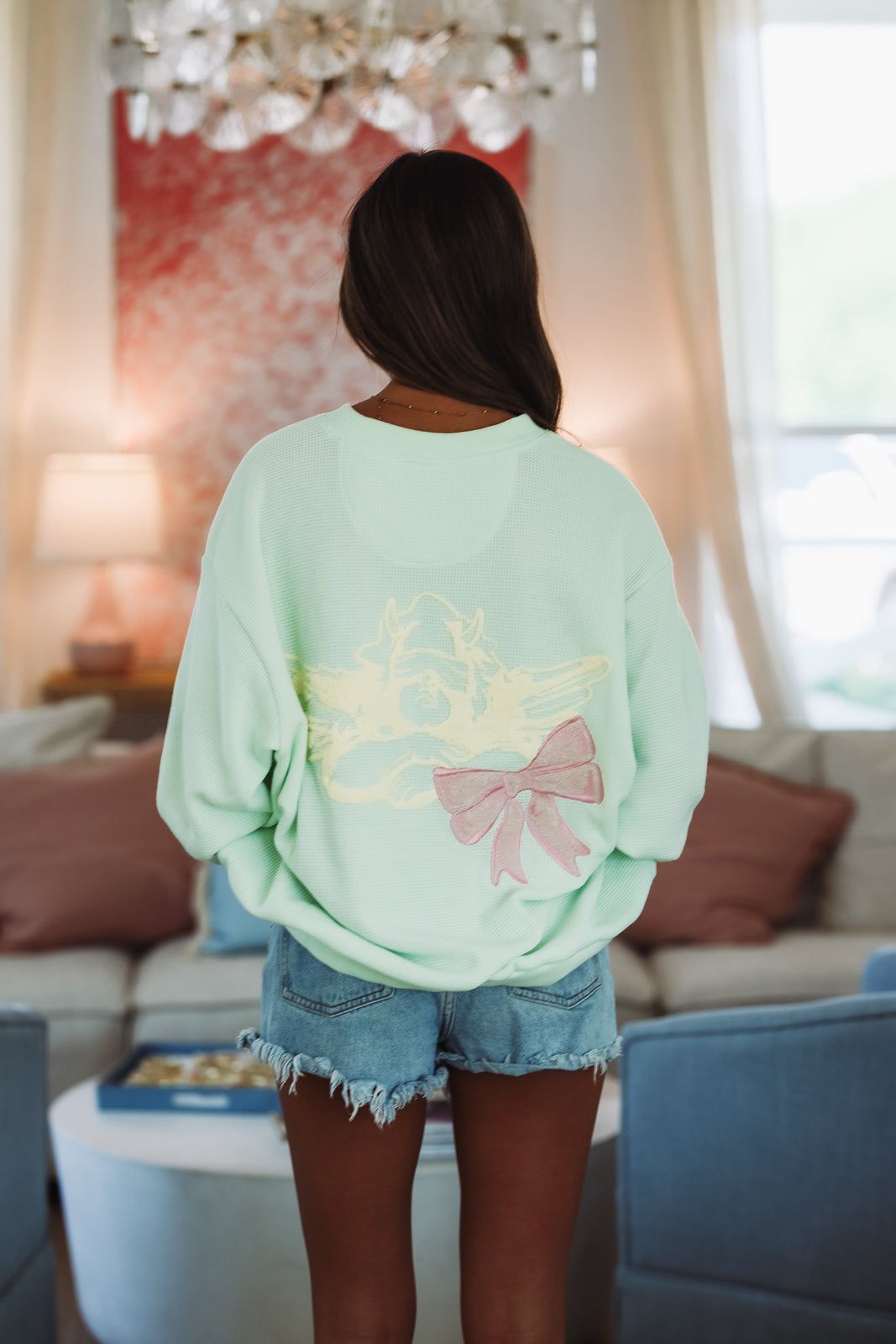 Boys Lie Bows Kara Crewneck - Green-HAZEL & OLIVE-XSmall/Small-