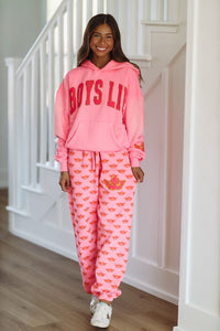 Boys Lie Not Your Puppet Racer Hoodie - Pink-HAZEL & OLIVE-XS/S-