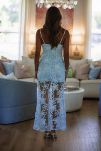 Hazel & Olive BR0594F Next Step Maxi Dress - Light Blue