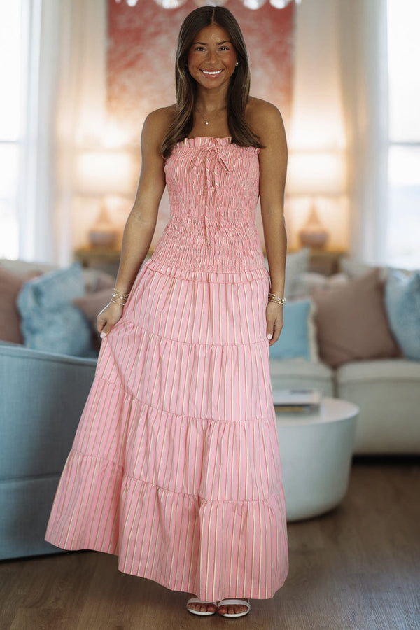 Hazel & Olive BRD3718/3 Jubilee Maxi Dress - Pink