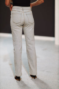 Bring It Embellished Jeans - Light Wash-HAZEL & OLIVE-Small-