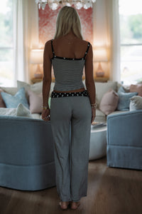 Hazel & Olive BS412/3 Your Fav Top and Pants Set - Black and Off White