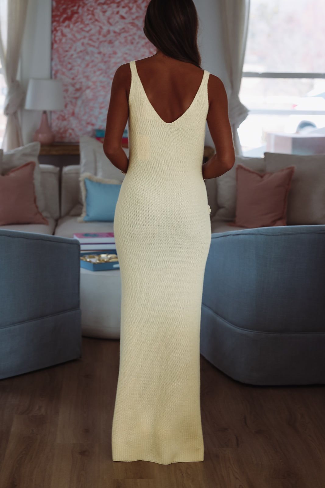Burst Your Bubble Maxi Dress By Line and Dot - Yellow-HAZEL & OLIVE LD5799B-XSmall-
