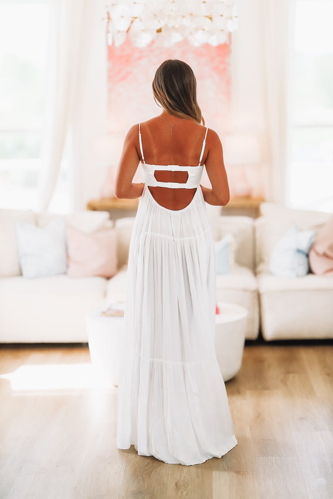 Caviar Dreams Maxi Dress - White-HAZEL & OLIVE-Small-