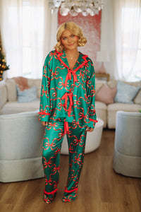 Christmas Present Pants and Top Pajama set - Green and Red-HAZEL & OLIVE-Small-