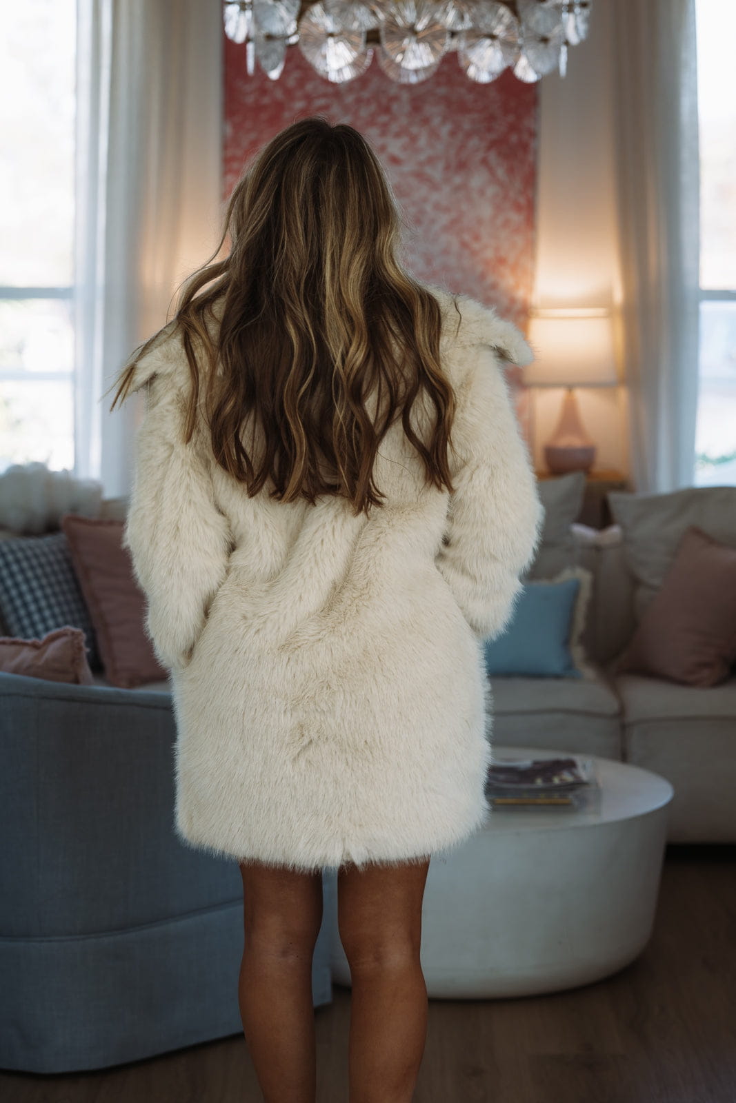 Hazel & Olive CLAFC0063 Polar Glow Coat - Ivory