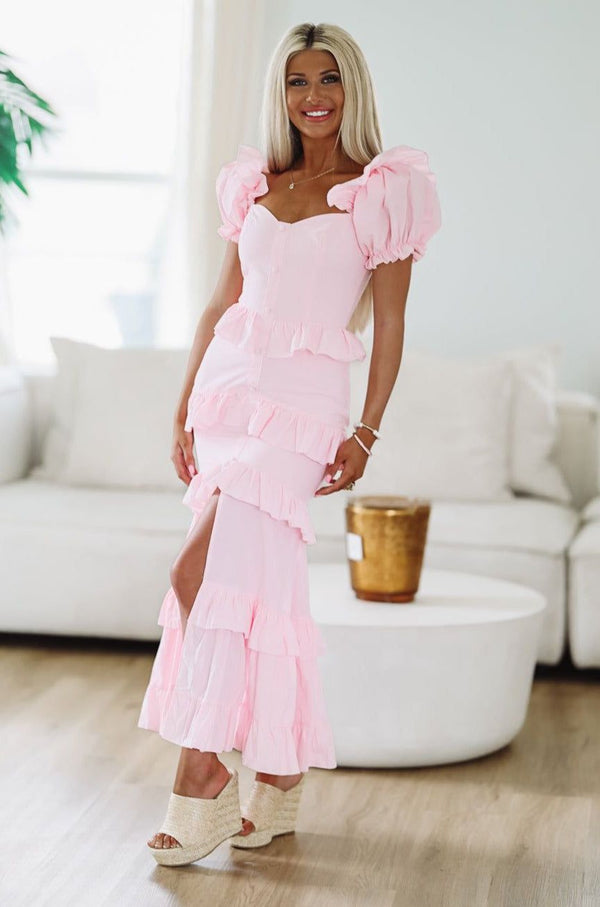 Close to Your Heart Maxi Dress - Pink-HAZEL & OLIVE-Small-