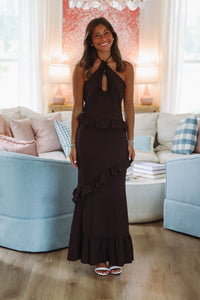 Daydream Feeling Maxi Dress - Brown-HAZEL & OLIVE CM6488J-XSmall-
