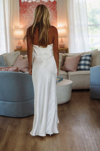 Hazel & Olive CM658D Darling Bow Maxi Dress - White