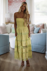 HAZEL & OLIVE D/2192/H Early Evening Midi Dress - Light Olive